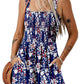 💞2026 HOT SALE ￡12.99!!💃Women's Summer Square Neck Sleeveless Loose Casual Short Smocked Romper