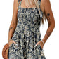 💞2026 HOT SALE ￡12.99!!💃Women's Summer Square Neck Sleeveless Loose Casual Short Smocked Romper