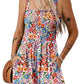 💞2026 HOT SALE ￡12.99!!💃Women's Summer Square Neck Sleeveless Loose Casual Short Smocked Romper