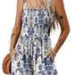 💞2026 HOT SALE ￡12.99!!💃Women's Summer Square Neck Sleeveless Loose Casual Short Smocked Romper