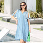 ⏰Last Day Sale 49% Off💃Women's Elegant V-Neck Hollow-Out Solid Dress