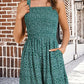 💞2026 HOT SALE ￡12.99!!💃Women's Summer Square Neck Sleeveless Loose Casual Short Smocked Romper