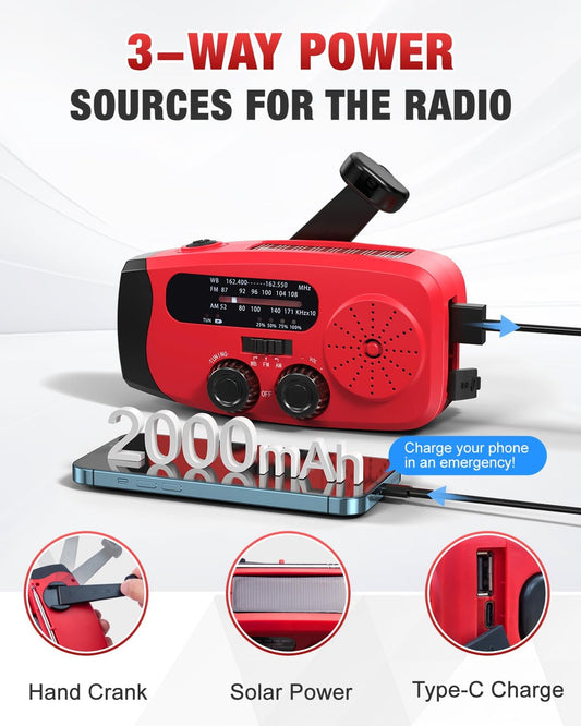 🔥Hot sales at 50% off👍Multifunctional Portable Solar Emergency Radio📻