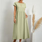 ⏰Last Day Sale 49% Off💃Solid Color Sleeveless Loose Cotton and Linen Pocket Dress