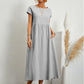 ⏰Last Day Sale 49% Off💃Solid Color Sleeveless Loose Cotton and Linen Pocket Dress