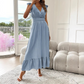 🎉Last Day Promotion 50% OFF💃🌼V-Neck Ruffled Waist-Defining Maxi Dress